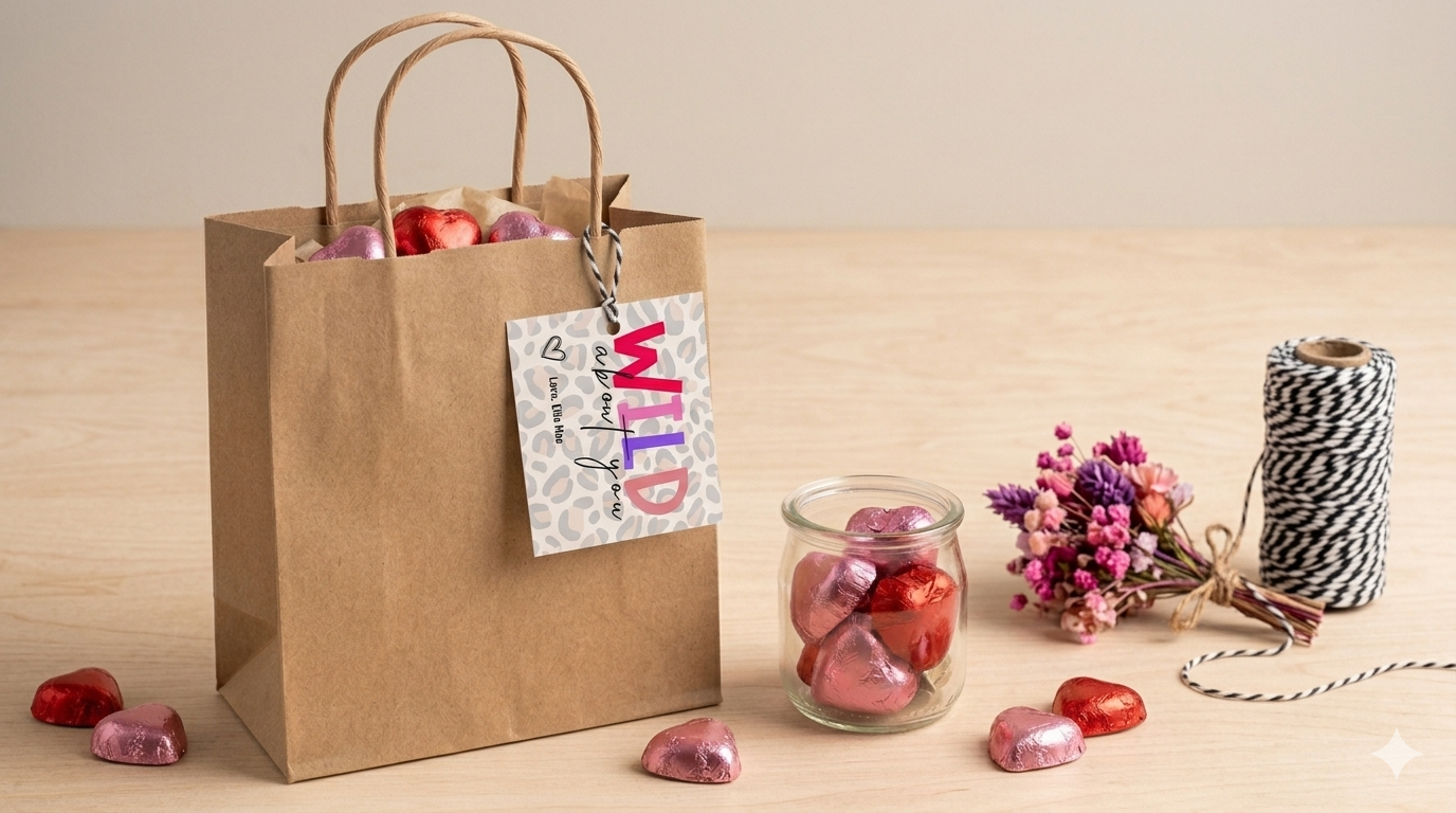 Wild About You Valentine's Tag